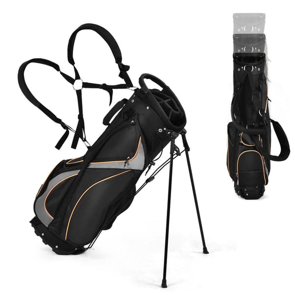 Golf Stand Bag, 9x8 in, Musta