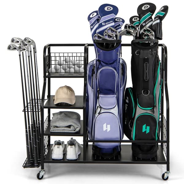 Golfbaggsorganisatör, 43x16x38 cm, Svart