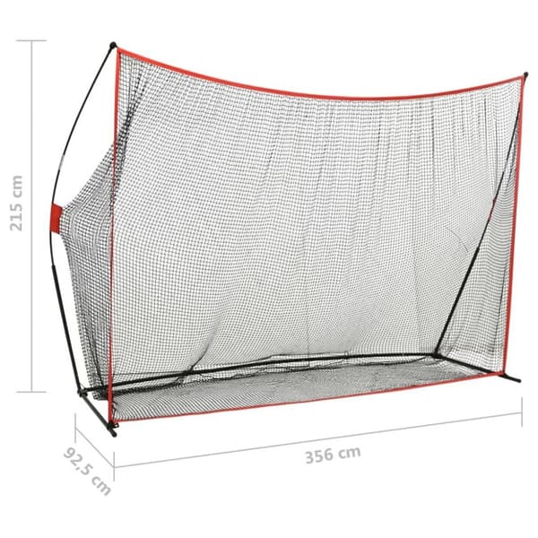 vidaXL Golf harjoitusverkko 356x92,5x215 cm metalli
