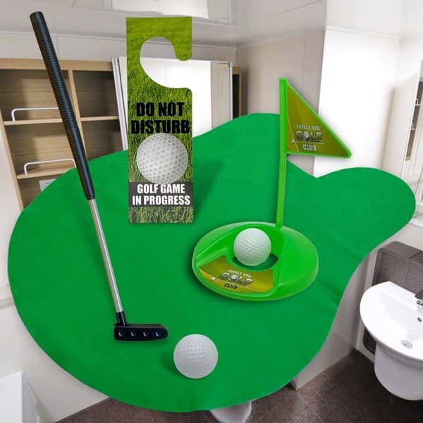 Puttmatta - inflygningsnät - träningsutrustning Mijoma Set med 6 golfklubbor för toaletter 62 cm