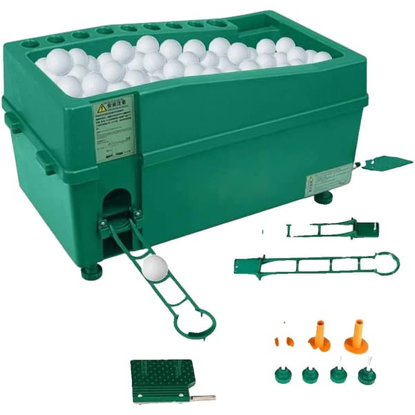 Automaattinen golfpallon jakaja, taitettava rata-teline, jalkapoljinmukavuus,vihreä
