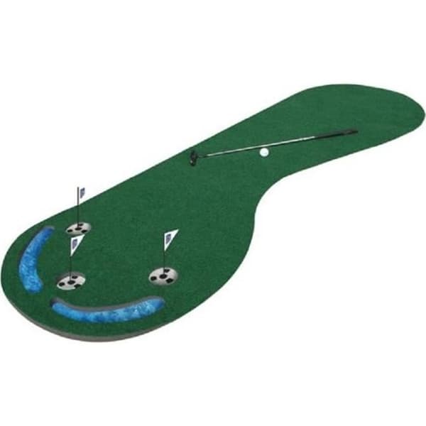 Putting Träningsmatta - PGA TOUR - 91 x 275 cm - Konstgräs - 3 hål - Vattenhinder