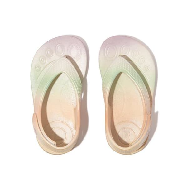 Fitflop - HC7-B18 - Garçon Unisex Barn Iqushion Flip Flops i pärlemor för Barn Flipflops, Urban White Mix, 28 EU