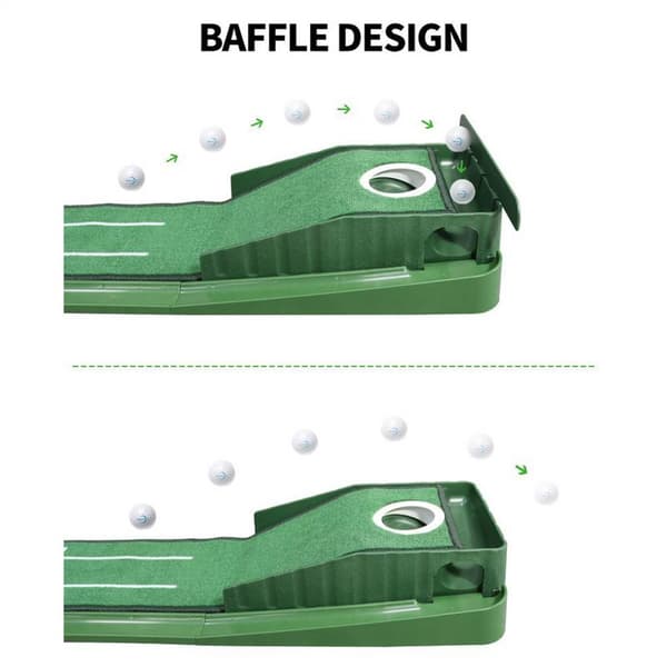 Putting Green Træningshjælp, Automatisk Boldhentning, Holdbart Fløjlsmateriale, Egnet til Voksne