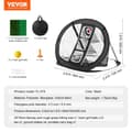Miniatyrbillede 2 af 2: Golf Chipping Net, Holdbart Materiale, Multi-Mål Design, Kompakt Størrelse,sort