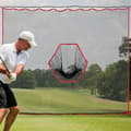 Miniatyrbild 3 av 4: Golfbollsnät, 10X10 fot storlek, kraftig design, idealiskt för utomhusträning