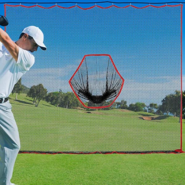 Golfbollsnät, 10X10 fot storlek, kraftig design, idealiskt för utomhusträning