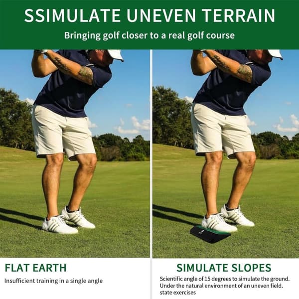 Lollanda Golf Swing Trainer Center of Gravity Paddle/Balance Plate – Forbedre dit sving 19 x 12,5 x 2,5 cm
