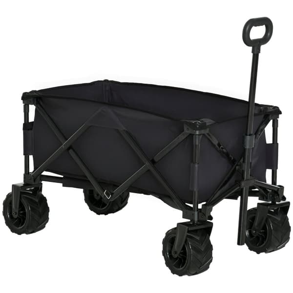 Folding Beach Cart, 360° Drejbare Hjul, Teleskopisk Håndtag