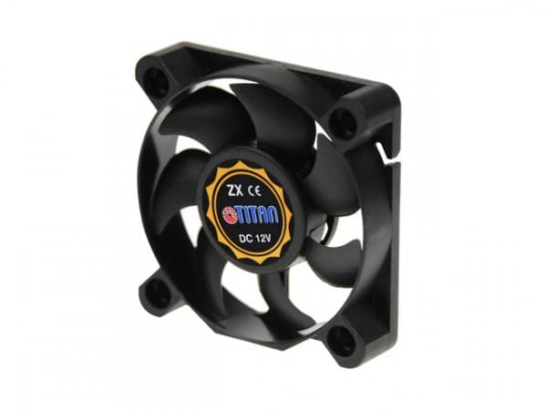Titan TFD-5010M12Z, Vifte, 5 cm, 4500 RPM, 23 dB, 8,63 cfm, Sort