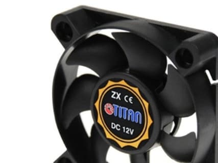 Titan TFD-5010M12Z, Vifte, 5 cm, 4500 RPM, 23 dB, 8,63 cfm, Sort
