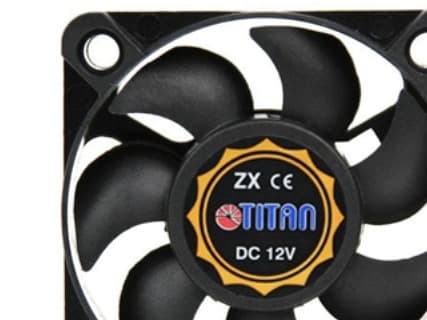 Titan TFD-5010M12Z, Vifte, 5 cm, 4500 RPM, 23 dB, 8,63 cfm, Sort Sort