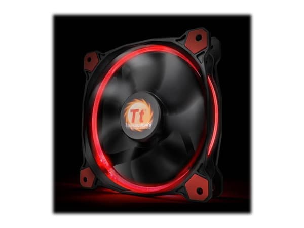 Thermaltake Riing 12 LED - Kabinettvifte - 120 mm Sort, Rød