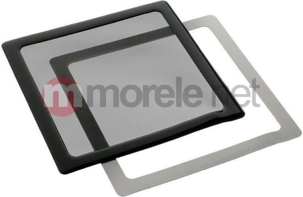 DEMCiflex støvfilter 120mm, firkantet - sort/hvit