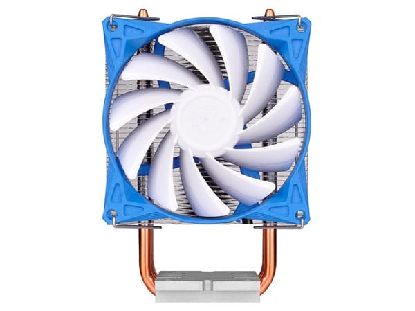Silverstone SST-AR08, Kjøler, 9,2 cm, 1500 RPM, 2800 RPM, 27,7 dB, 49,5 cfm Blå, Metallisk, Hvit