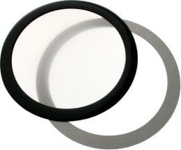 DEMCiflex pölysuodatin 120mm, pyöreä - musta/valkoinen