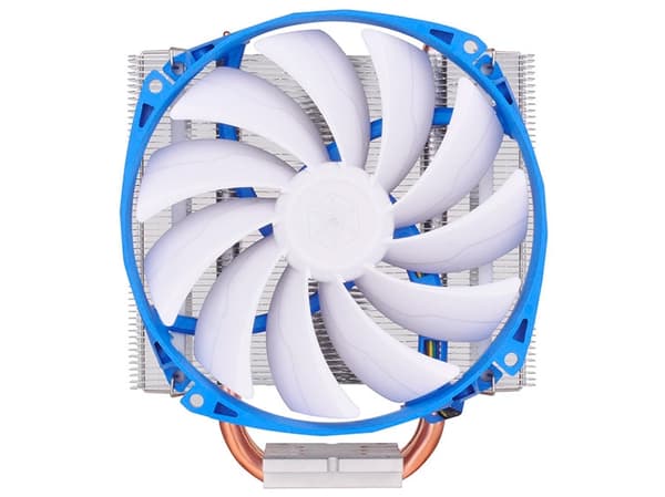 Silverstone SST-AR07, Kjøler, 14 cm, 800 RPM, 1500 RPM, 30,8 dB, 93 cfm Blå, Metallisk, Hvit