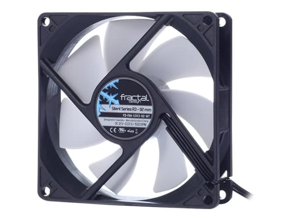 Fractal Design Silent Series R3 - Kabinettvifte - 92 mm - svart, hvit Sort, Hvit