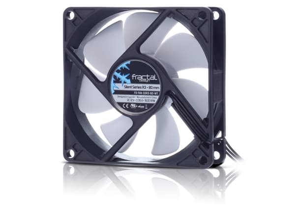 Fractal Design Silent Series R3 - Kabinettvifte - 80 mm - svart, hvit