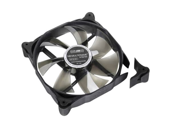 Noiseblocker M12-S1, Vifte, 8 dB, Sort, Grå