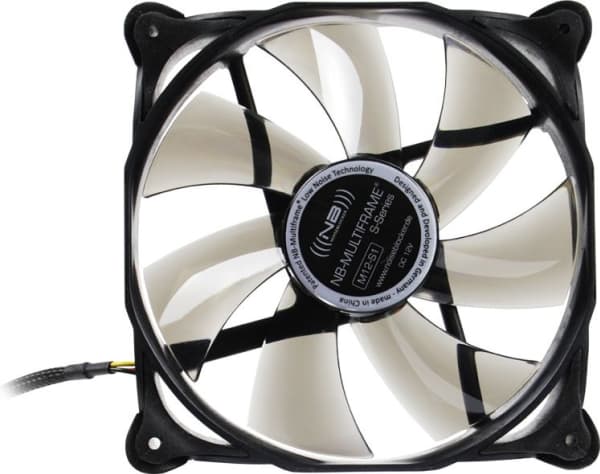 Noiseblocker M12-S1, Vifte, 8 dB, Sort, Grå