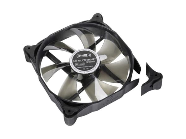 Noiseblocker M12-S1, Vifte, 8 dB, Sort, Grå