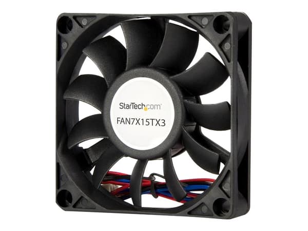 StarTech.com FAN7X15TX3 Kjølesystem for datamaskin PC-kjølevifte Vifte 7 cm Sort Sort