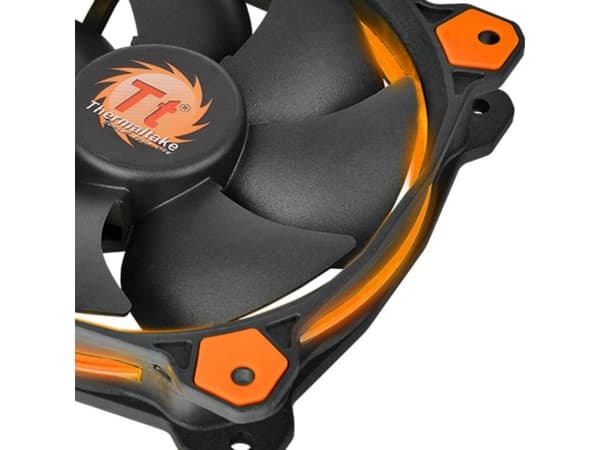 Thermaltake Riing 14, Vifte, 14 cm, 1400 RPM, Sort, Oransje