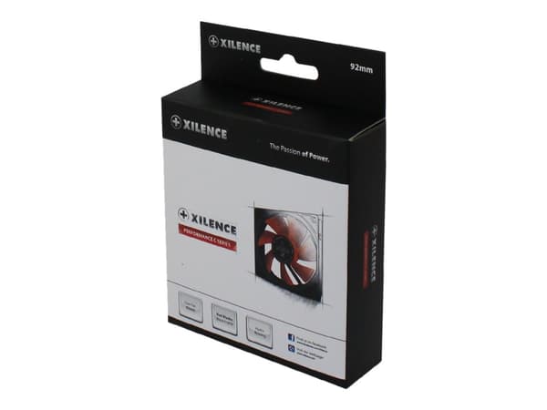 Xilence Performance C Series XPF92.R - Lådfläkt - 92 mm - svart, röd Svart, Röd
