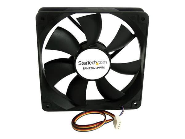 StarTech.com 120x25mm Computer Case Fan with PWM - Pulse Width Modulation Connector - computer cooling Fan - pwm Fan - 120mm Fan (FAN12025PWM) - Lådf Svart