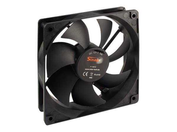 Inter-Tech SinanPower F-120-S - Lådfläkt - 120 mm Svart