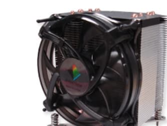 Inter-Tech K-17 - Processorkylare - (för: LGA1156, LGA1155) - aluminium - 92 mm - 3U Gjuten aluminium, Svart