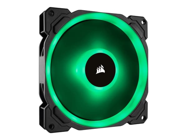 CORSAIR LL Series LL140 RGB Dual Light Loop - Lådfläkt - 140 mm - vit, blå, gul, röd, grön, orange, violett - 14 cm (paket om 2)