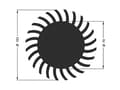 Miniatyrbild 2 av 2: Fischer Elektronik SK 584 20 SA LED-kylelement 1,75 K/W (Ø x H) 105 mm x 20 mm