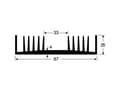Miniatyrbild 2 av 2: Fischer Elektronik SK 72 75 SA Kylelement 1,8 K/W (L x B x H) 75 x 97 x 25 mm