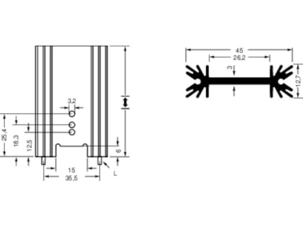 Fischer Elektronik 10019868 SK 409 38,1 STS Profilkølelegeme 7 K/W (L x B x H) 45 x 38.1 x 12.7 mm TO-220, TO-218, TO-3P