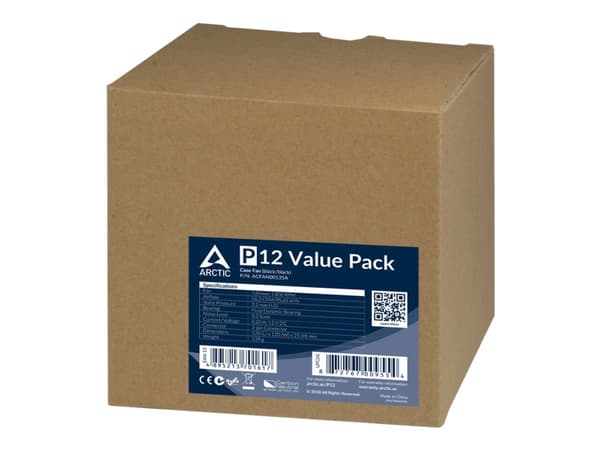 ARCTIC P12 Value Pack - Kabinettvifte - 120 mm - svart