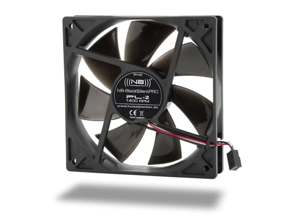 NoiseBlocker BlackSilent Pro PC-kabinet-blæser Sort (B x H x T) 120 x 120 x 25 mm