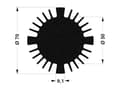 Miniatyrbilde 2 av 2: Fischer Elektronik 10021463 SK 570 25 SA LED-kølelegemer 1.77 K/W (Ø x H) 70 mm x 25 mm