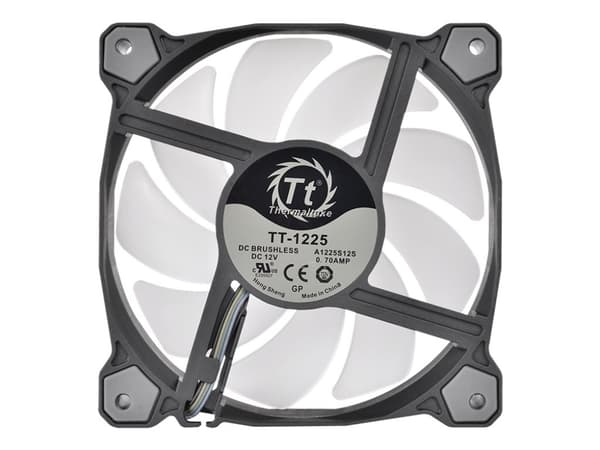 Thermaltake CL-F063-PL12SW-A, Tuuletin, 12 cm, 500 RPM, 1500 RPM, 56,45 cfm, Musta, Valkoinen