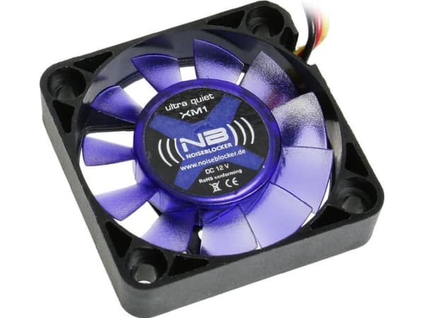 Noiseblocker BlackSilentFan XM1, Vifte, 4 cm, 2800 RPM, 4,9 m³/t, Sort