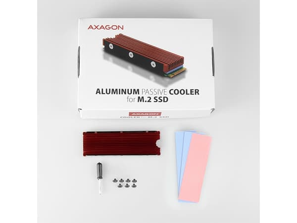 Axagon CLR-M2, Kjøleribbe/Radiator, Sort, Rød