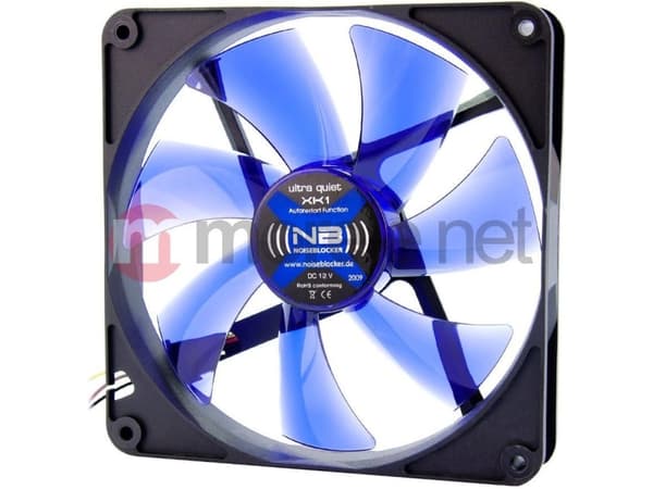 Noiseblocker BlackSilentFan XK1, Vifte, 14 cm, 800 RPM, 12 dB, 60 m³/t, Sort