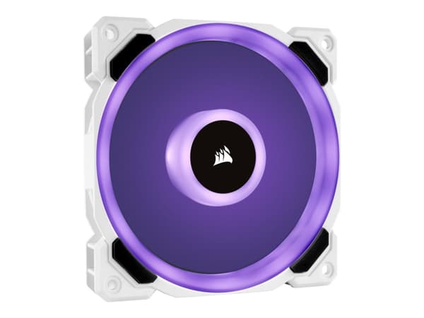 CORSAIR LL Series LL120 RGB Dual Light Loop - Lådfläkt - 120 mm - vit, blå, gul, röd, grön, orange, violett (paket om 3)