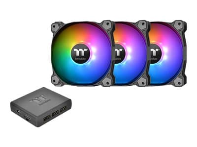 Thermaltake Pure Plus 14 LED RGB Radiator Fan TT - Premium Edition - systemviftesett - 140 mm Sort, Grå