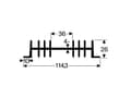 Miniatyrbilde 2 av 2: Fischer Elektronik 10018806 SK 01 75 SA Profilkølelegeme 2.3 K/W (L x B x H) 75 x 111 x 26 mm