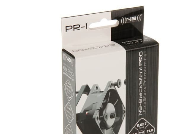 Noiseblocker BlackSilent Pro PR-1, Vifte, 6 cm, 1800 RPM, 10,7 dB, 11,8 cfm, 20 m³/t