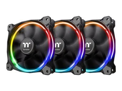 Thermaltake Riing 12 LED RGB Radiator Fan Sync Edition - Kabinettvifte - 120 mm (en pakke 3) Sort