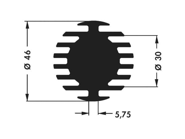 Fischer Elektronik 10021849 SK 598 20 SA LED-kølelegemer 3.75 K/W (Ø x H) 46 mm x 20 mm