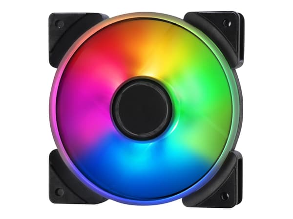Fractal Design Prisma AL-12 - Kabinettvifte - 120 mm - svart, halvopak hvitt
